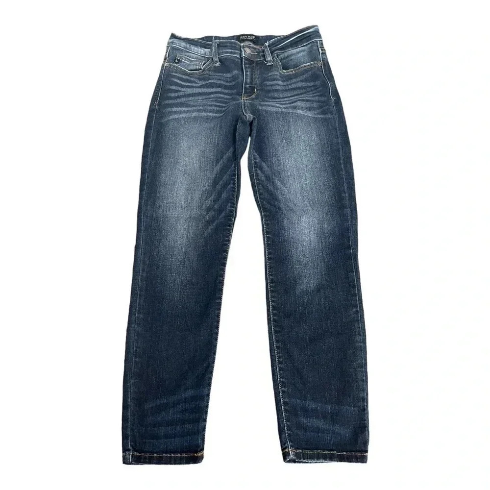 Judy Blue Dark Wash Cropped Ankle Jeans